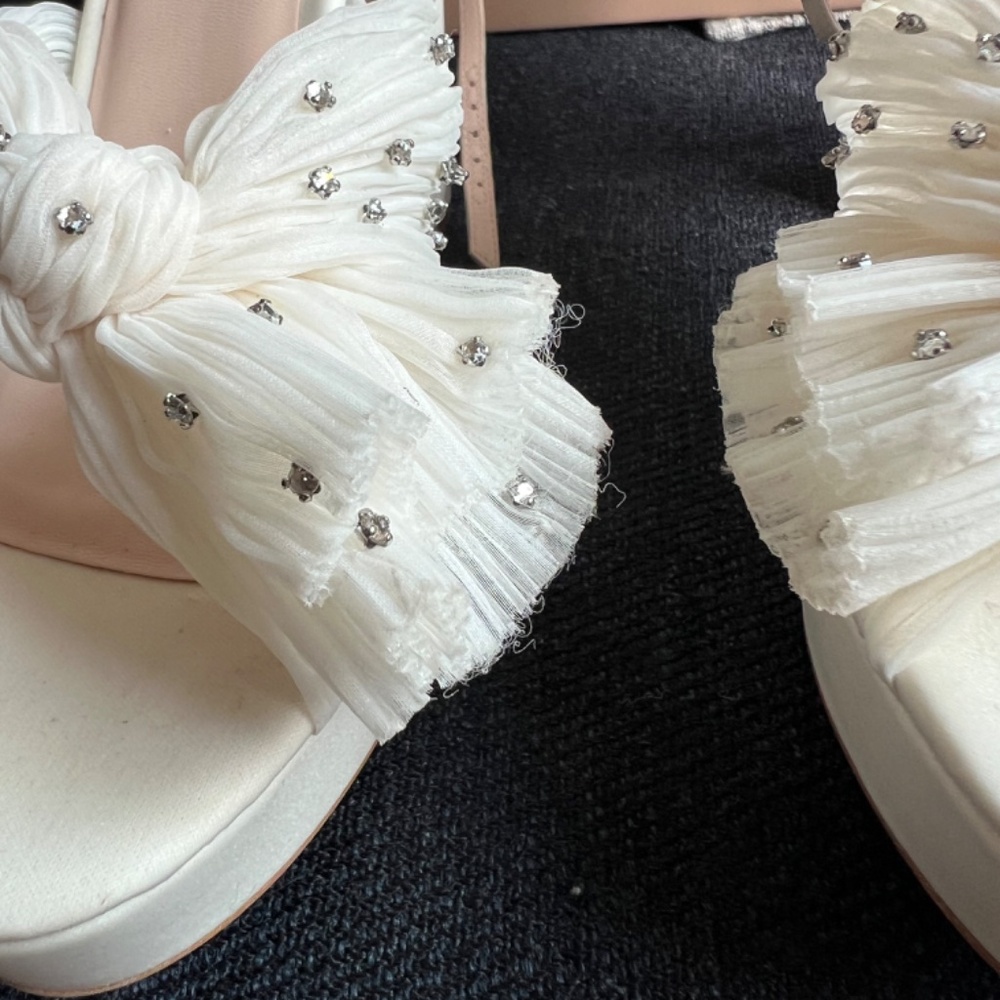 Loeffler Randall White Platform Sandals - Picture 10 of 15